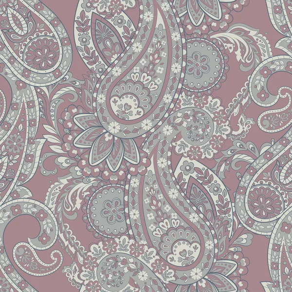 Damask Paisley Χωρίς Ραφή Διανυσματικό Μοτίβο — Διανυσματικό Αρχείο