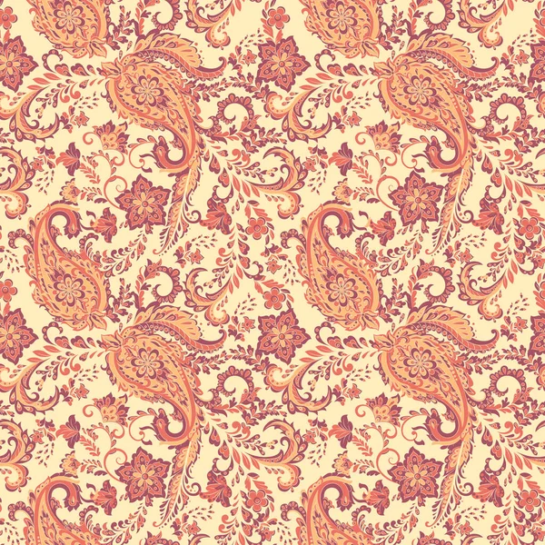 Paisley Seamless Vector Pattern Бокс Стиль — стоковый вектор