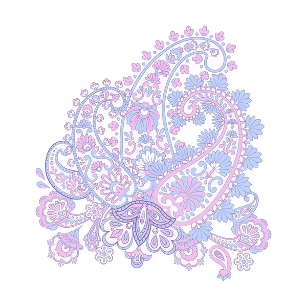 Hint tarzında desenli desenler. Çiçek vektör illüstrasyonu