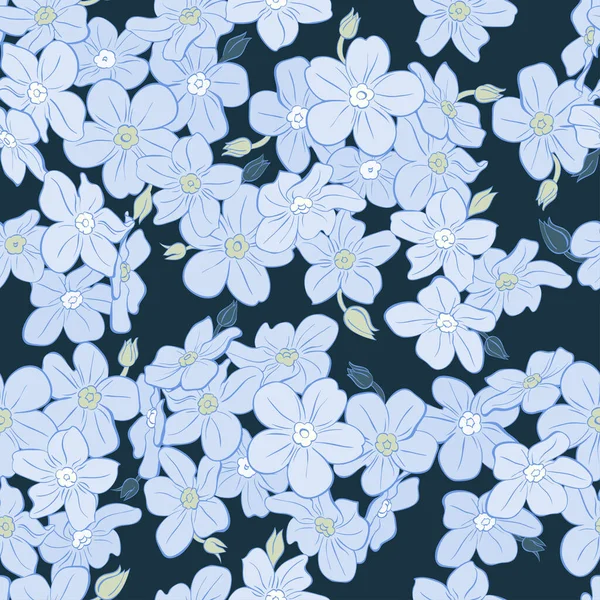 Petites Fleurs Motif Vectoriel Sans Couture — Image vectorielle