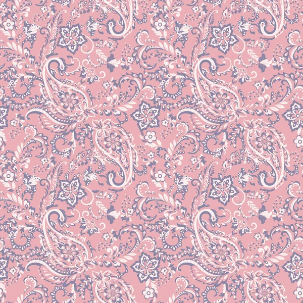 Paisley Nahtloses Vektormuster Hintergrund Batik Stil — Stockvektor