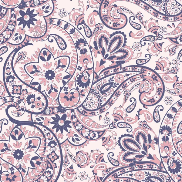 Paisley Florale Vektorillustration Damaststil Ethnischer Hintergrund — Stockvektor