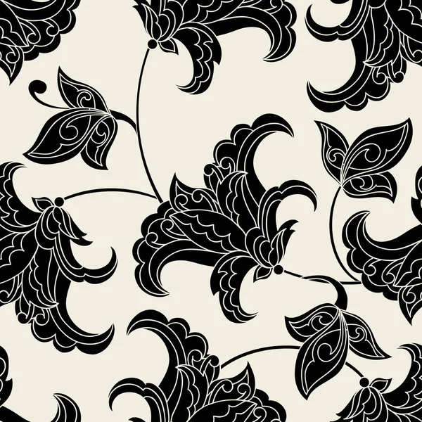 Hermoso Patrón Flores Sin Costura Ilustración Vectorial Floral — Vector de stock