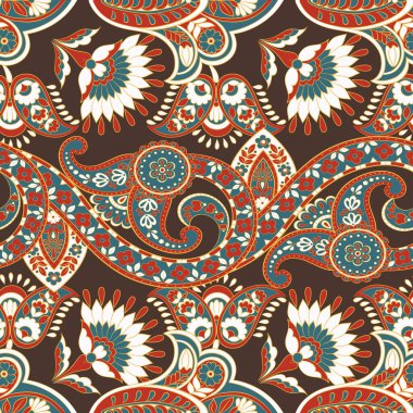 Çiçekli kumaş arkaplanı süsleyin. Vektör vintage deseni