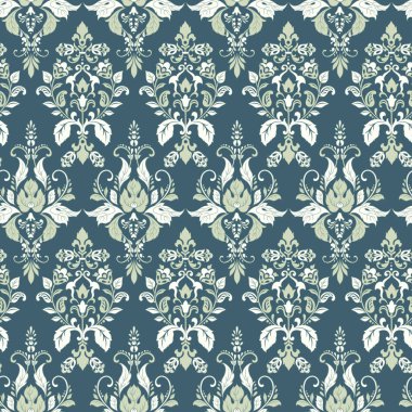 Vektör Barok çiçek deseni. Klasik çiçek süsü.