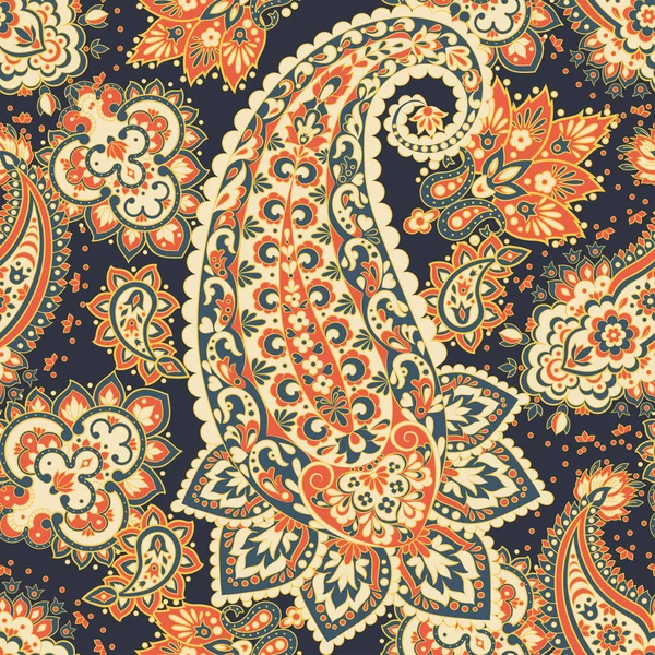 Paisley Floral Orientalische Ethnische Muster — Stockvektor