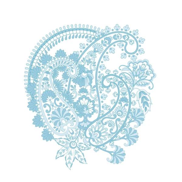 Motif Floral Avec Ornement Paisley Illustration Vectorielle — Image vectorielle