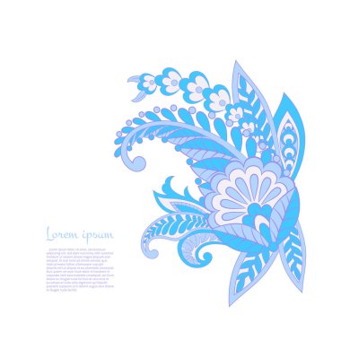 Hint, İran desenli desenli, izole bir süs.