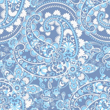 Hint halısı desenli süs deseni. Vektör Kusursuz illüstrasyon.