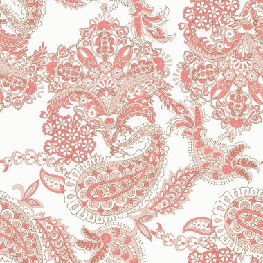 Paisley dikişsiz desen. Batik biçiminde vintage arkaplan