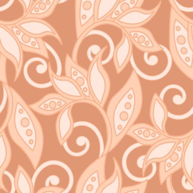 Klasik çiçeklerin dikişsiz deseni. Çiçek vektör arkaplanı