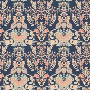 Vintage çiçek sorunsuz patten. Klasik Barok duvar kağıdı.