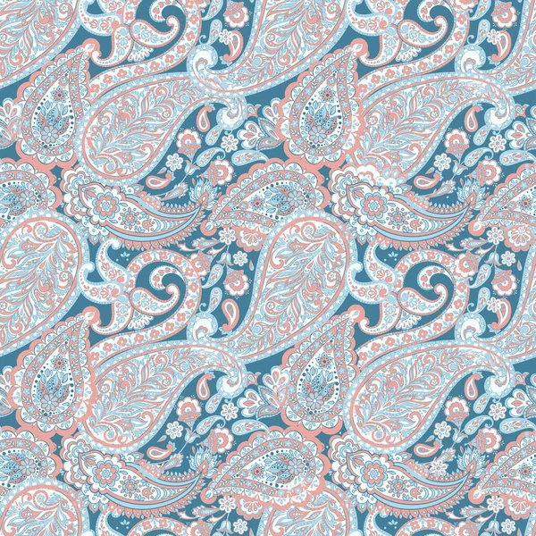 Patrón Floral Sin Costuras Paisley Damasco Fondo Vintage — Vector de stock