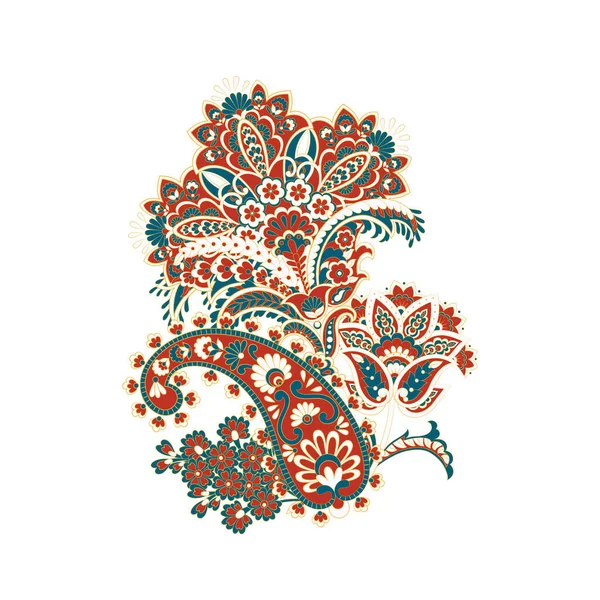 Aislado Paisley Vector Ornamento — Vector de stock