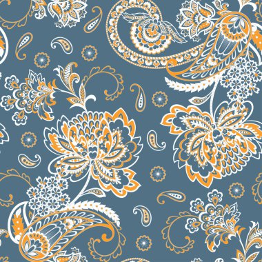 Paisley dikişsiz desen. Batik biçiminde vintage arkaplan