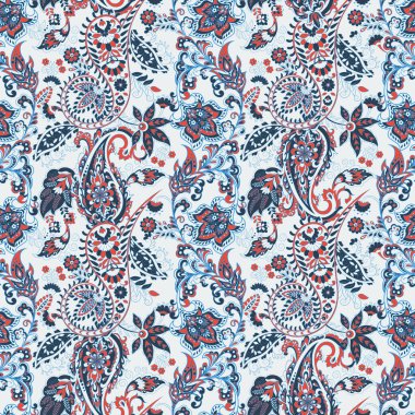 Şal desenli. Kusursuz eski çiçek arkaplanı