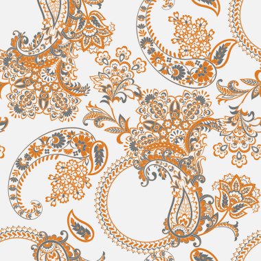 Çiçek desenli, desenli vektör çizimi. pürüzsüz arkaplan