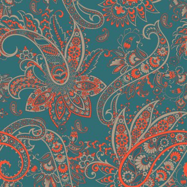 Şal desensiz vektör deseni. batik biçimi arkaplanı