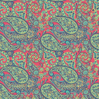 Şal desensiz vektör deseni. batik biçimi arkaplanı