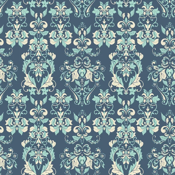 Patten Floral Vintage Sin Costuras Fondo Pantalla Barroco Clásico Fondo — Vector de stock