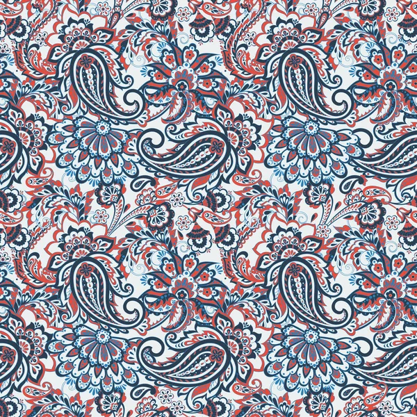 Paisley Motif Floral Sans Couture — Image vectorielle