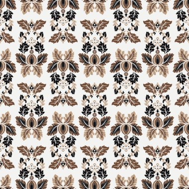 Kusursuz vintage vektör arkaplanı. Vektör çiçek duvar kağıdı