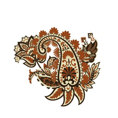 Hint tarzında Vektör Paisley deseni