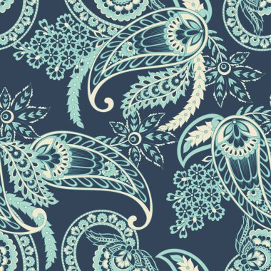 Paisley vektörü pürüzsüz desen.