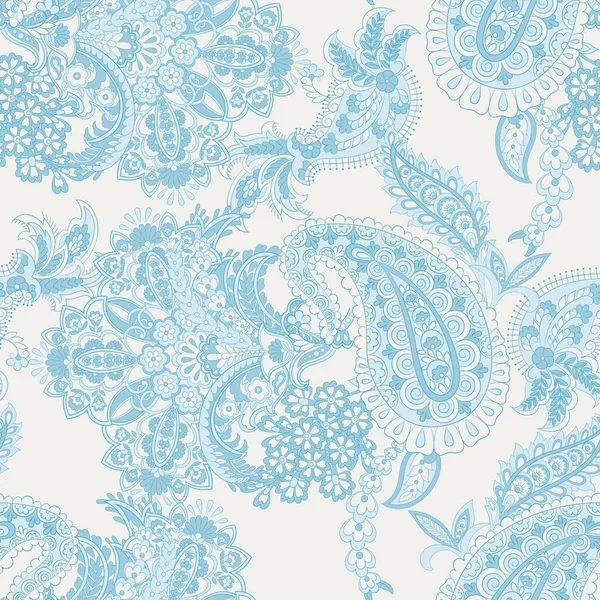 Paisley Naadloos Patroon Vintage Achtergrond Batik Stijl — Stockvector