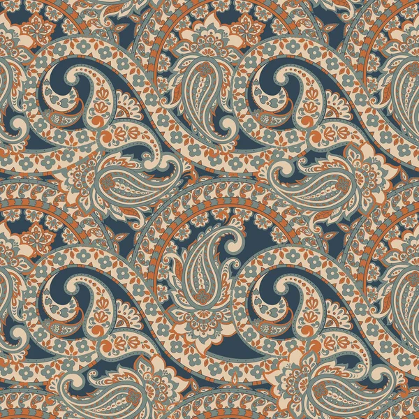 Paisley Floreale Modello Senza Cuciture — Vettoriale Stock