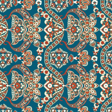 Paisley dikişsiz desen. Batik biçiminde vintage arkaplan