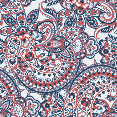 Klasik çiçeksiz desenli şal desenli. Kusursuz vektör tasarımı.