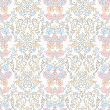 Kusursuz vintage vektör arkaplanı. Vektör duvar kağıdı barok biçimi