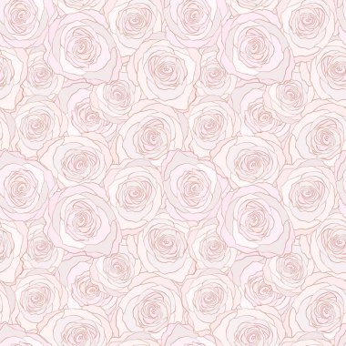 Güllerle kusursuz desen. Çiçek vektör arkaplanı