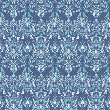 Çiçeksiz, desensiz, klasik bir çiçek. Klasik Barok duvar kâğıdı. Kusursuz vektör arkaplanı