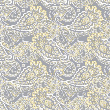 Paisley tarzı, çiçeksiz desen. Süslü Damask arkaplanı