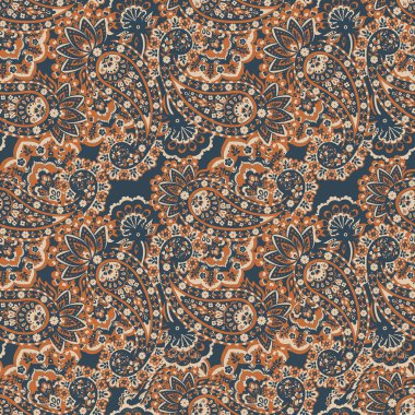 Şal desensiz vektör deseni. batik biçimi arkaplanı