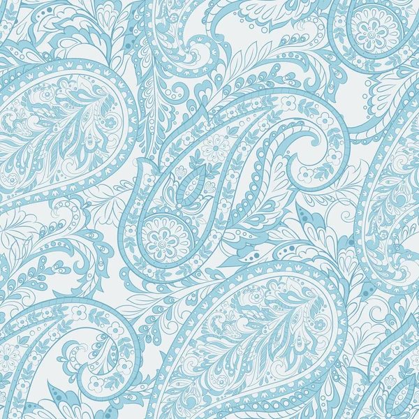 Patrón Sin Costura Floral Con Ornamento Paisley Ilustración Vectorial Estilo — Archivo Imágenes Vectoriales