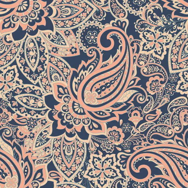 Traditionelle Persische Essiggurken Nahtloses Muster Ornament Für Alte Blumen — Stockvektor