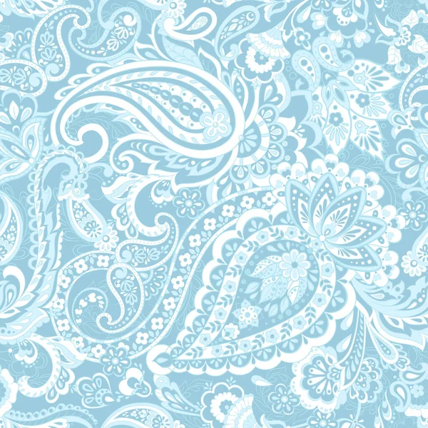 Patrón Étnico Floral Paisley Fondo Vector Vintage — Vector de stock