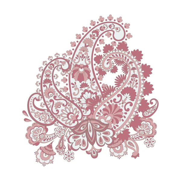 Paisley Muster Indischen Stil Florale Vektorillustration — Stockvektor