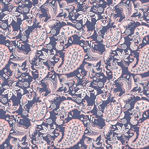 Paisley Motif Vectoriel Sans Couture Fond Style Batik — Image vectorielle