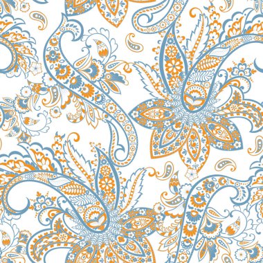 Paisley Damask süsü. Kusursuz Vektör deseni