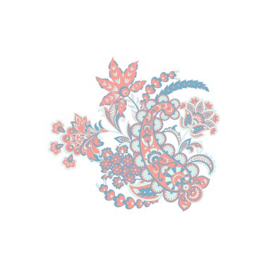 Hint, İran desenli desenli, izole bir süs.