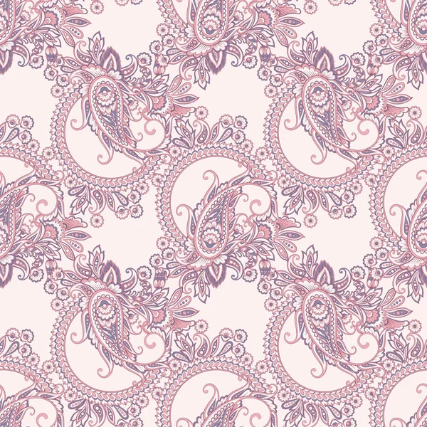 Fondo Textil Asiático Sin Costuras Patrón Paisley — Vector de stock