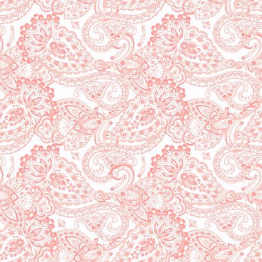 Paisley tarzı, çiçeksiz desen. Süslü Damask arkaplanı