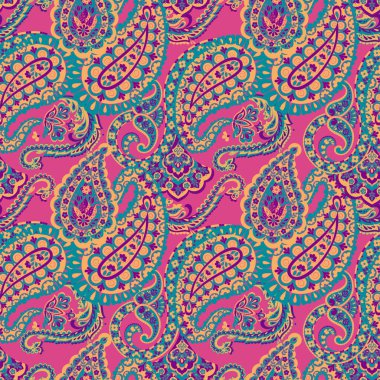 Paisley vektörü pürüzsüz desen.