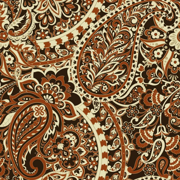 Şal desenli, desensiz bir süs. Asya tekstil biçiminde vektör illüstrasyonu