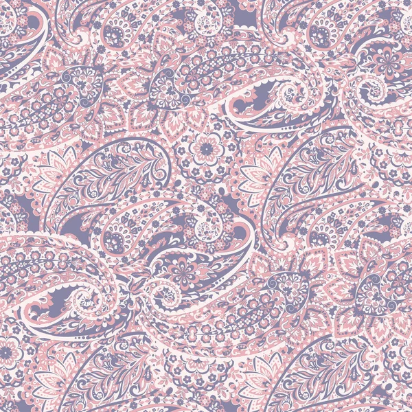 Paisley Sömlöst Mönster Vintage Bakgrund Batik Stil — Stock vektor