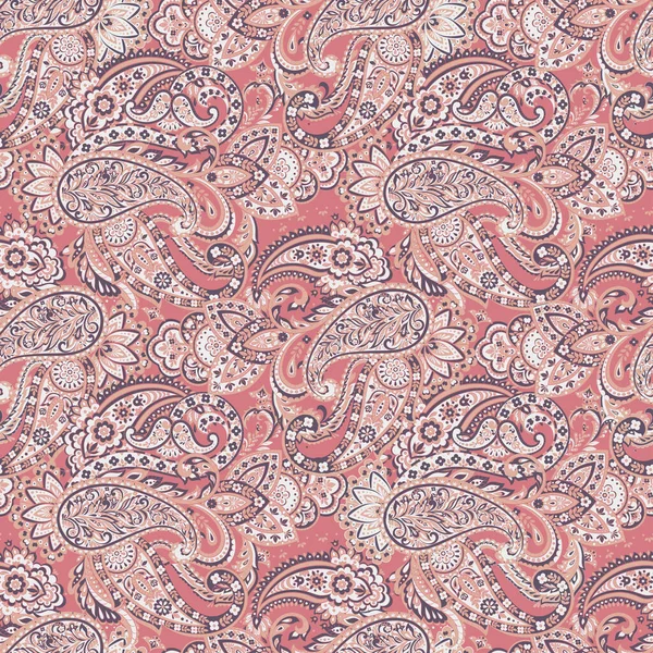 Paisley Muster Nahtlose Vintage Floralen Hintergrund — Stockvektor